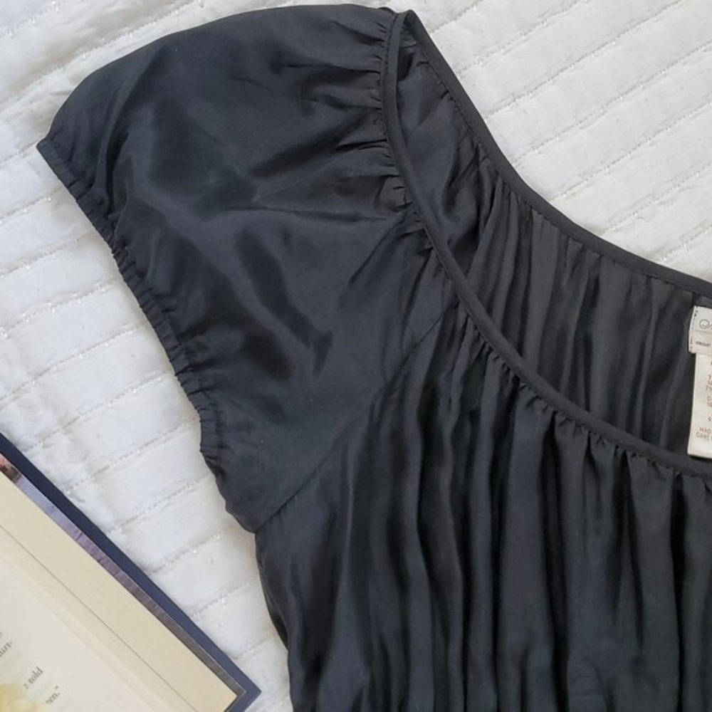 Classic Little Black Cocktail Dress Medium Cummerbund Waistband Formal Party - Picture 4 of 15